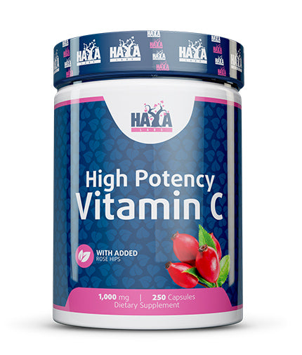 HAYA LABS High Potency Vitamin C 1000 mg with Rose Hips